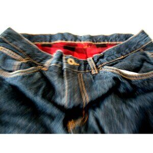Adventuridge  Size 34x34 Flannel Lined Blue Jeans Straight Zip.
